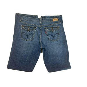 Womens Levis 515 Curvy Boot Cut Jeans Blue Denim